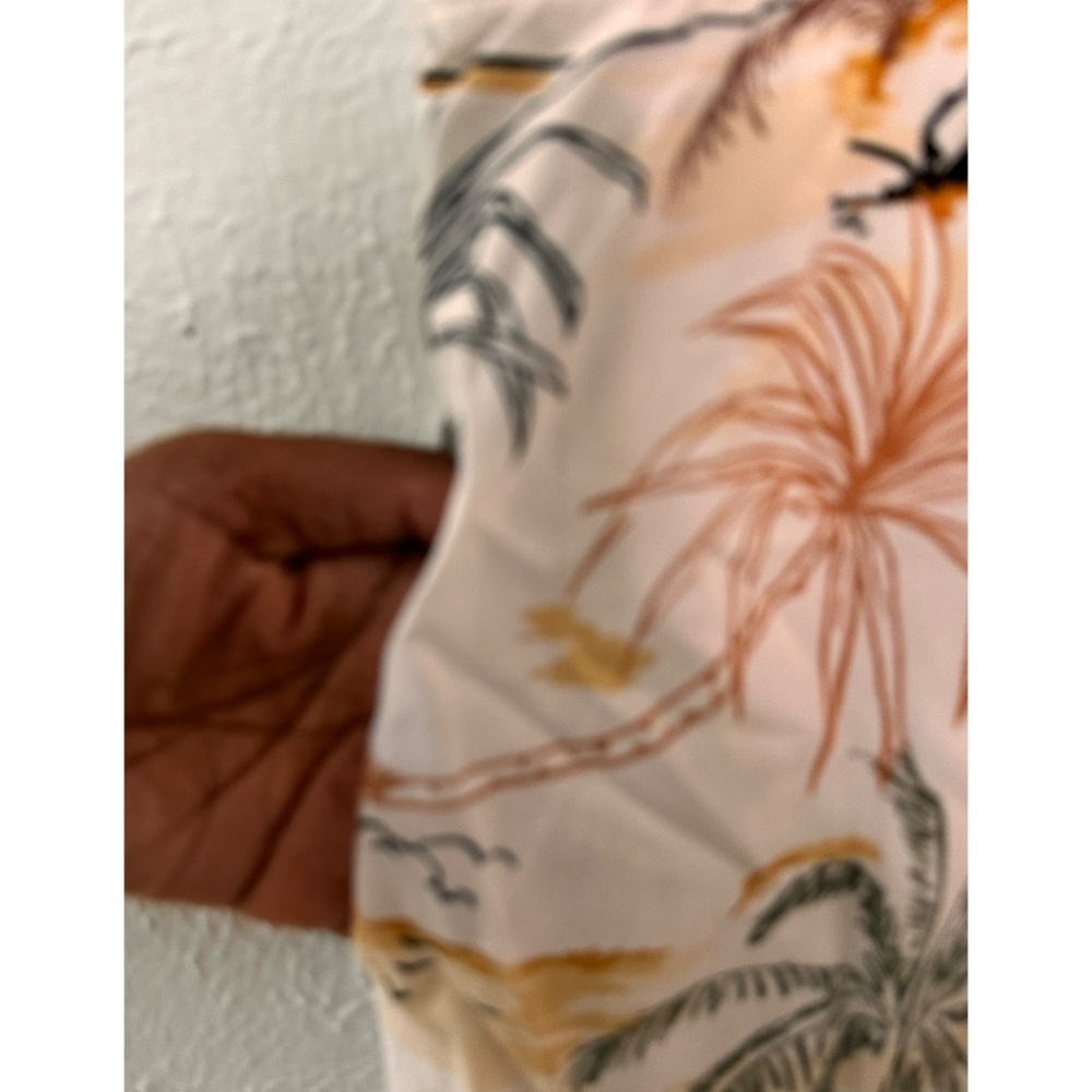 World Market/Cost Plus  Boho Palm Tree Elastic Waist Sleeveless Jumpsuit, L/XL - Picture 6 of 11